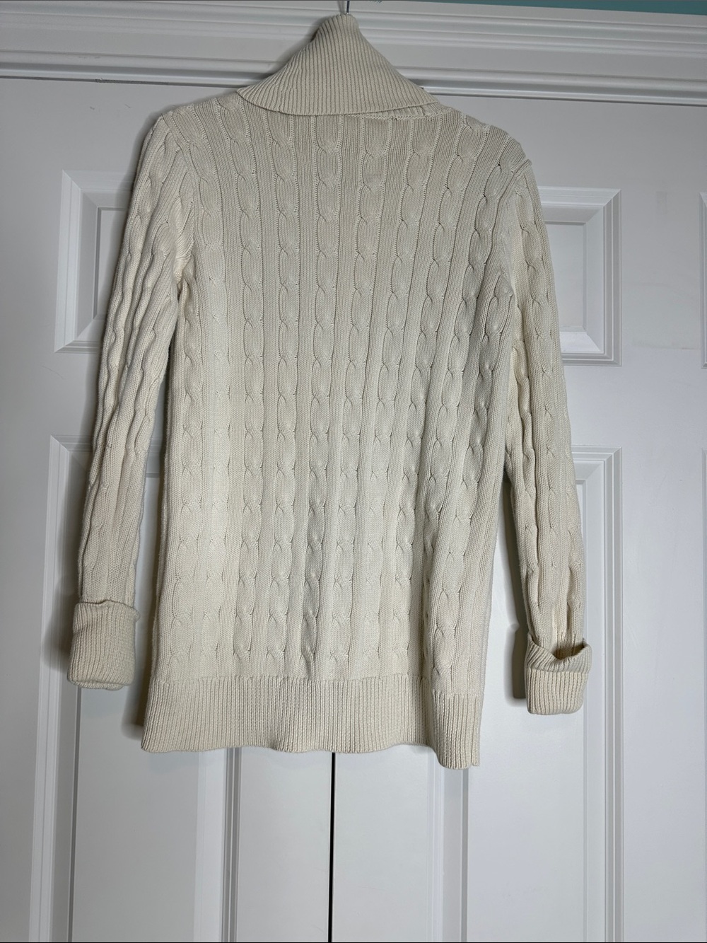 Vintage 2000 Ralph Lauren Sport Small Logo Cable Rope Cotton Turtleneck SzSmall - Picture 6 of 6